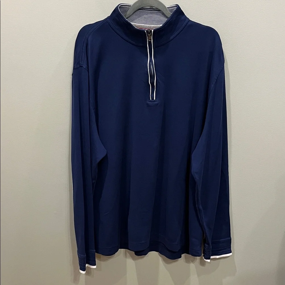 Robert Graham Navy Blue 1/4 Zip Jacket